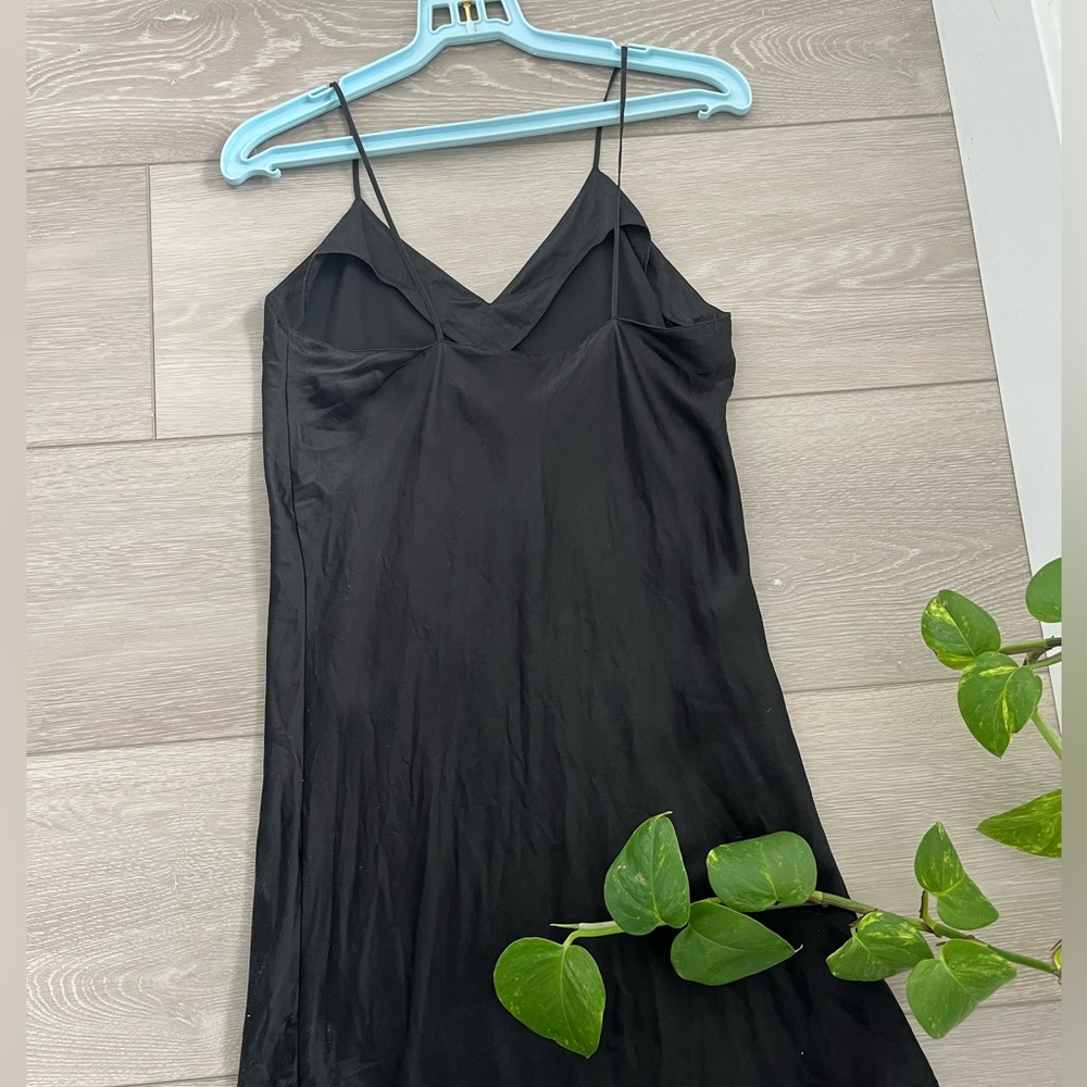 100% pure silk vintage 90s Valerie Stevens black slip dress no signs of wear